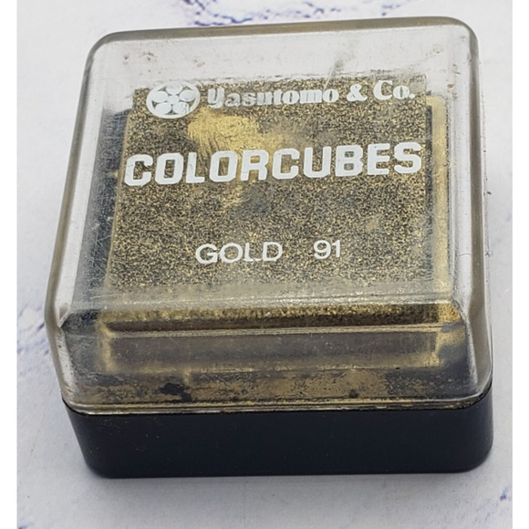 Yatsutomo ColorCubes Lot of 2 Black and Gold Color Cube Stamping Colors - Picture 2 of 5